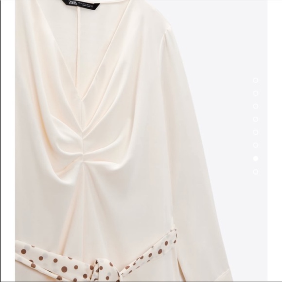 NWOT Zara MIDI long sleeve dress with belt detail - Picture 6 of 10